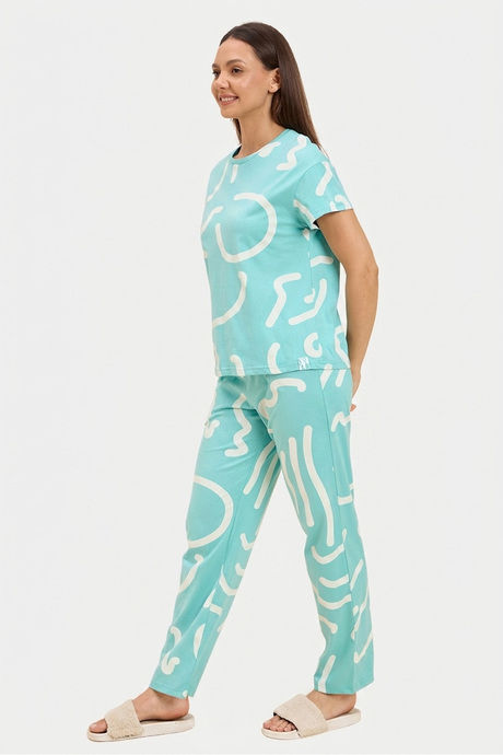 Sweet Dreams Printed Pyjama Set - Sea Gaze — image 5